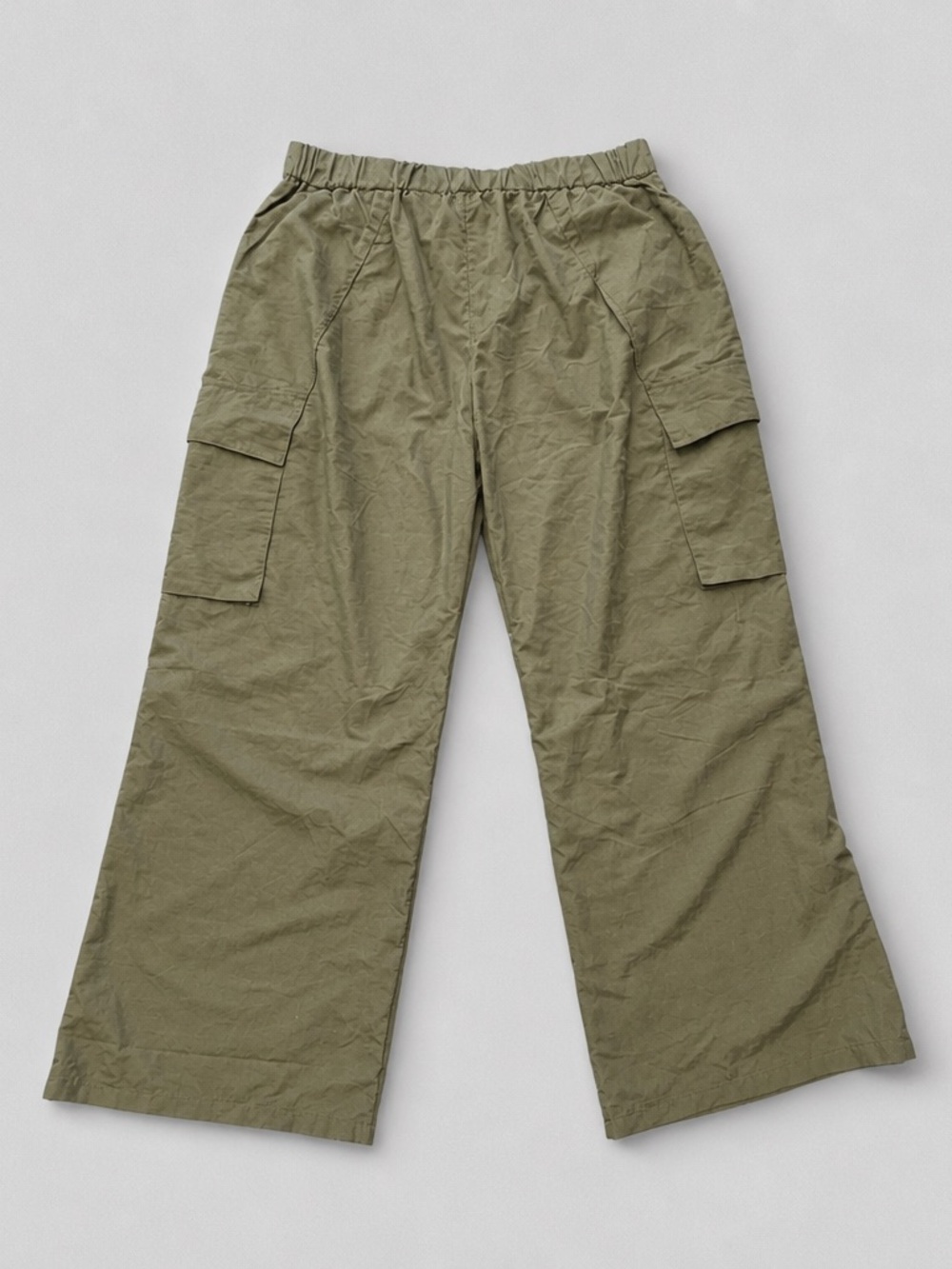 HALARA Olive Green Wide-Leg Cargo Trousers - Picture 3 of 9